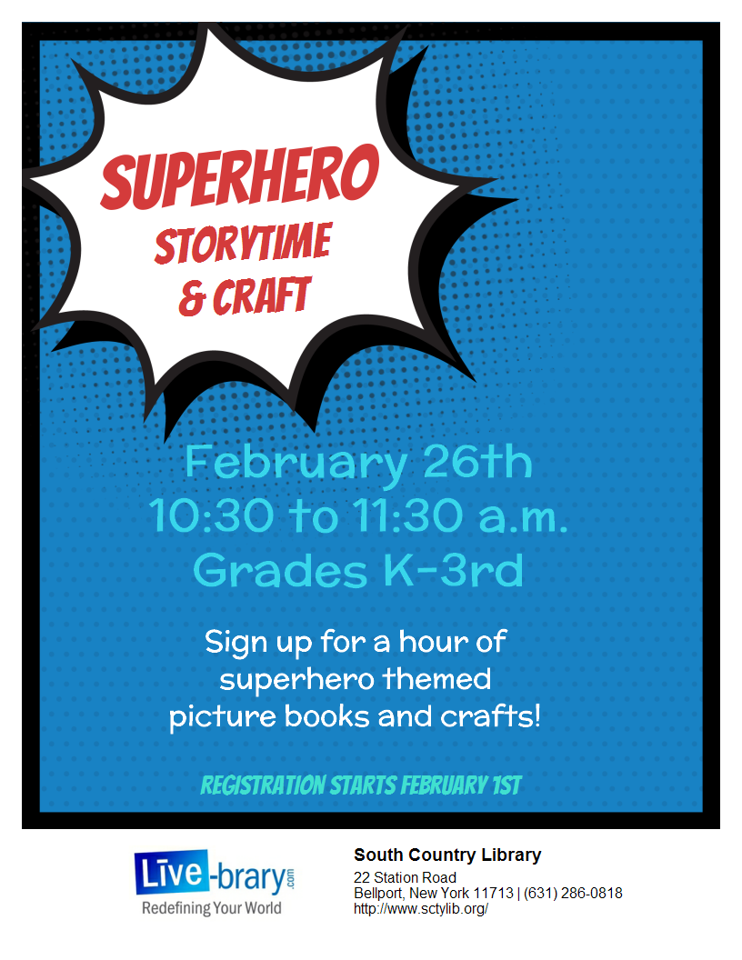 Superhero Storytime & Craft