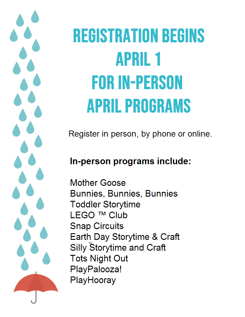 April in-person programs