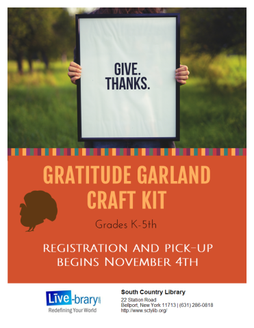 Gratitude Garland grades K-5th
