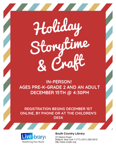 Holiday Storytime & Craft