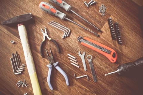 tools on table