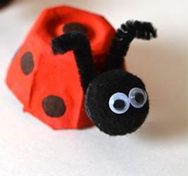 Egg Carton Ladybug Craft