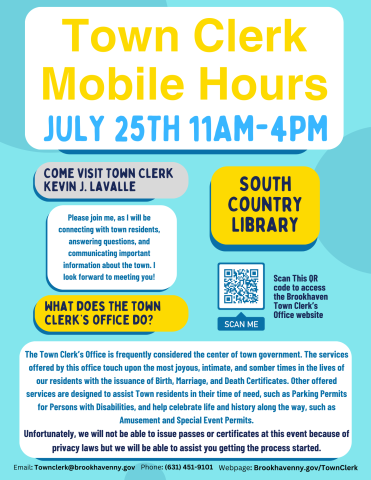 Town Clerk Mobile Hours