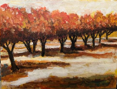 Autumn Trees Painting