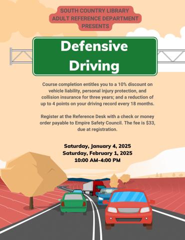 Defensive Driving Poster with Program Info