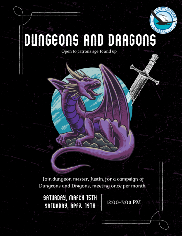 Dungeons and Dragons Flyer with Program Information