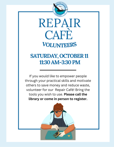 Repair cafe volunteer poster